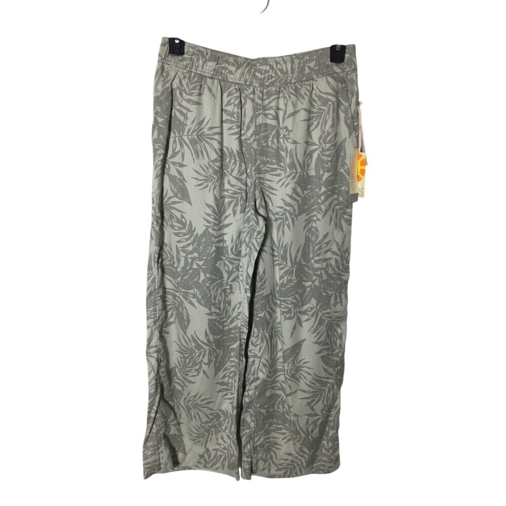 C & C California Lyocell Pants Women's Medium Green Boho Resort Coastal Grandma